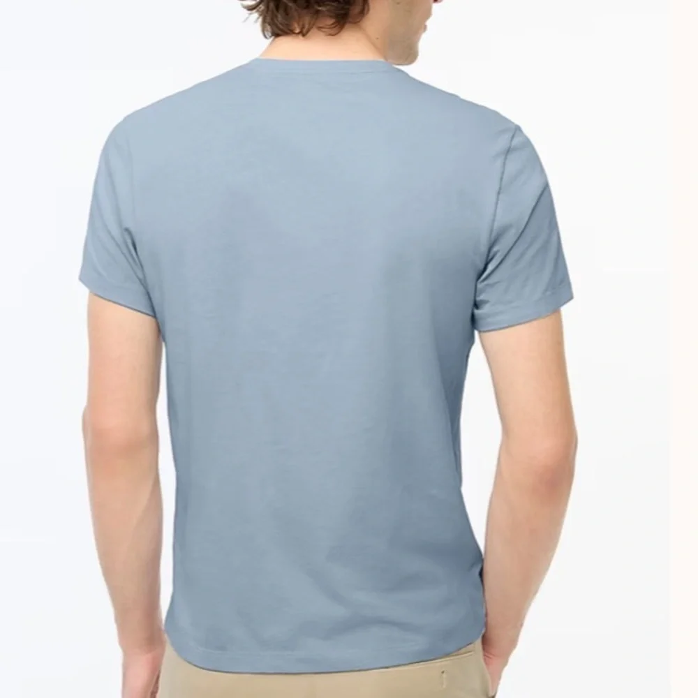 J crew Danube blue Cotton washed jersey tee